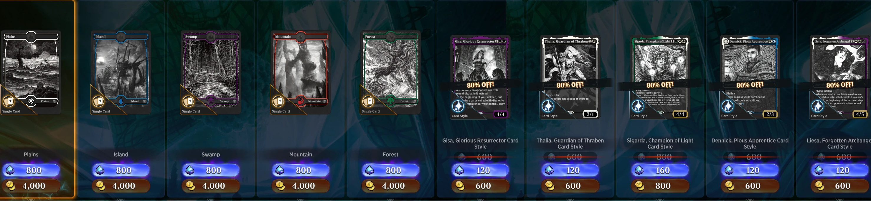 The MTG Arena store's daily deals row for Saturday, 10 October 2026